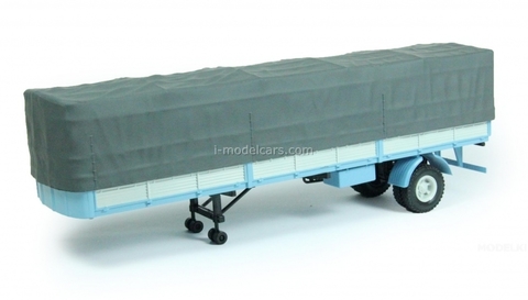 semitrailer MAZ-9380-2 with awning blue-gray 1:43 Nash Avtoprom