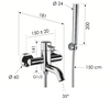 Remer X02RP Смеситель для ванны Remer X Style X02RP, медь брашированная