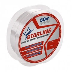 Монофильная леска STARLINE 50 m ( transparent) d. 203  /  разрывная нагрузка 4,3 кг продажа от 5 шт.