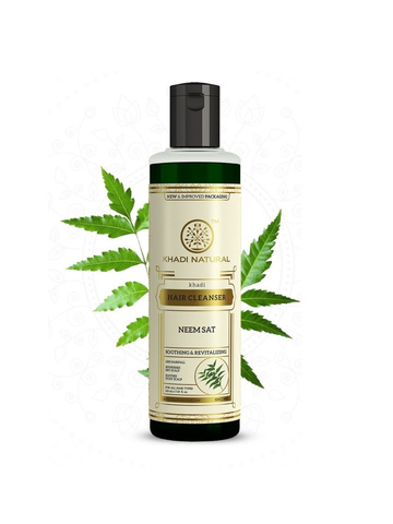 Hair Cleanser Khadi NEEM SAT, Khadi Natural (Шампунь Кхади НИМ САТ, Для всех типов волос, Кхади Нэчрл), 210 мл.