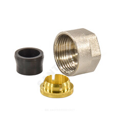 Евроконус для медных труб обжим латунь Дн 15х3/4" с накидной гайкой РОС