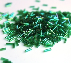 Стеклярус 6мм Миюки, 0179 Transparent Green AB