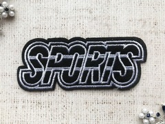 Термоаппликация, р. 4,3х10,5см, чёрный с белым