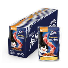 Felix Sensations пауч для взрослых кошек индейка,ягоды 75 г