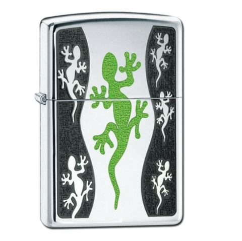 Зажигалка Zippo с покрытием High Polish Chrome, латунь/сталь, серебристая, 36х12х56 мм (21149 Lizard)  | Wenger-Victorinox.Ru