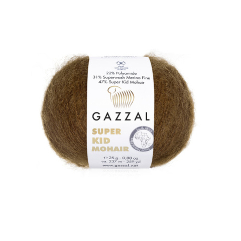 Пряжа Gazzal Super Kid Mohair 64401 керамика (уп.5 мотков)