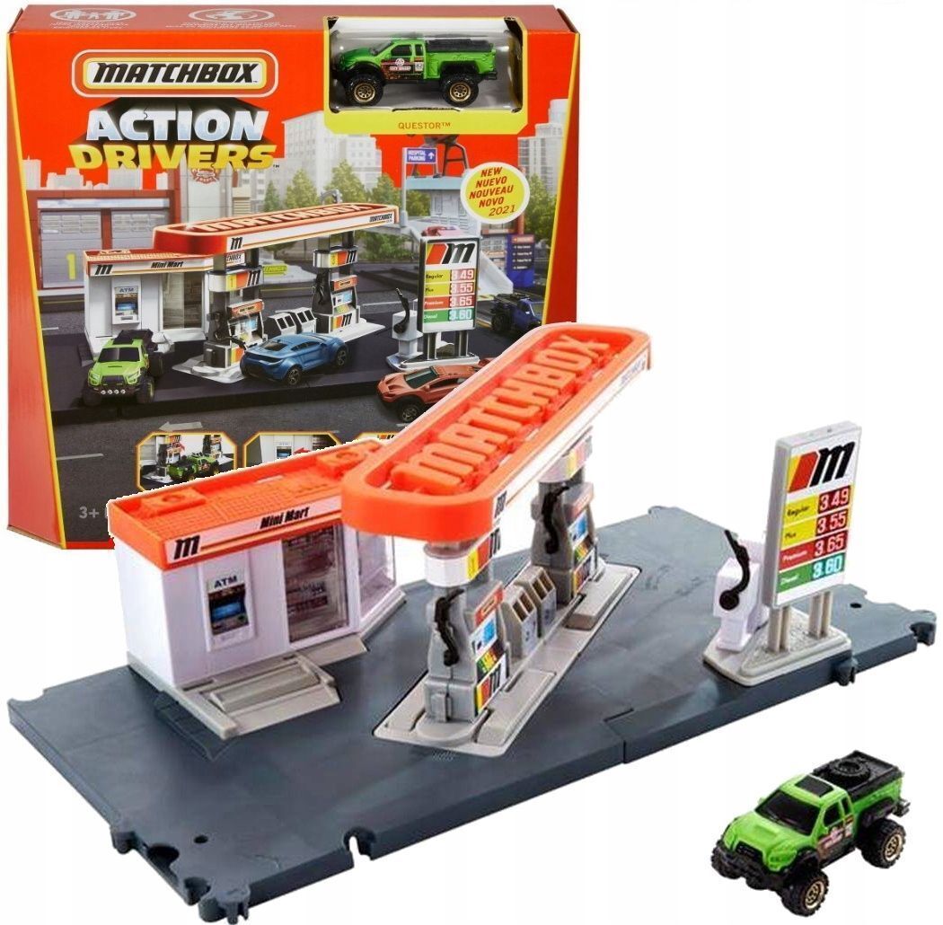 Игрушечный трек Matchbox Action Drivers - Игровой набор Заправочная станция  - заправка для авто с машинкой GVY84 купить в Москве | Доставка по России.