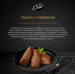 Cesar пауч для собак паштет (говядина) 80г