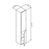 Am.Pm M90CHR0306HF GEM, шкаф-колонна, подвесной, правый, 30 см, двери, push-to-open, цвет: орех