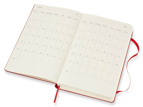 Ежедневник Moleskine Academic Large, цвет красный