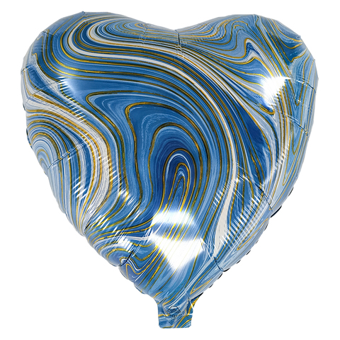 Воздушный шар Сердце - Агат (Голубой)
