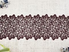 Кружево плетёное, ш. 9 см, винный