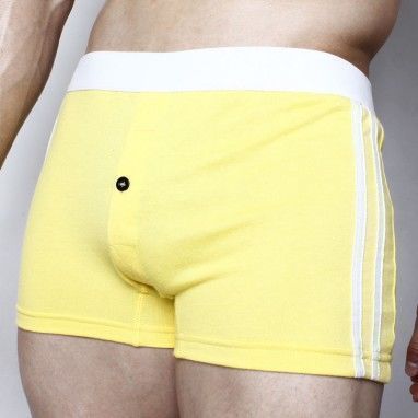 Мужские трусы домашние шорты с пуговицей Superbody Home Pants Yellow Button