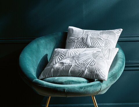 Подушка декоративная 45х45 Blanc des Vosges Sillages Perle