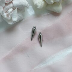 Подвеска Шип 17*6 мм, 1 шт, родий, П019