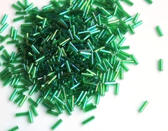 Стеклярус 6мм Миюки, 0179 Transparent Green AB