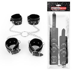 Комплект наручников и оков на металлических креплениях с кольцом - 