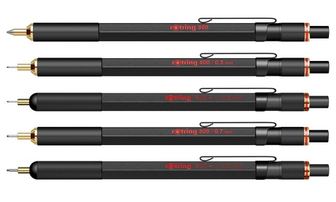 Карандаш механический Rotring 800+ Matte Black, 0.7 mm  (1900182)