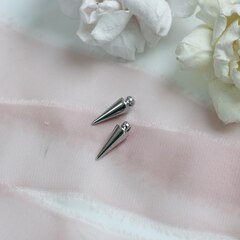 Подвеска Шип 17*6 мм, 1 шт, родий, П019