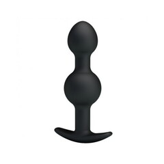 Анальный силиконовый плаг с двумя шариками