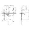 Gessi Goccia Смеситель для ванны на 3 отверстия, с встроенным в излив переключателем и ручным душем, цвет: шлифованный хром 33637#147