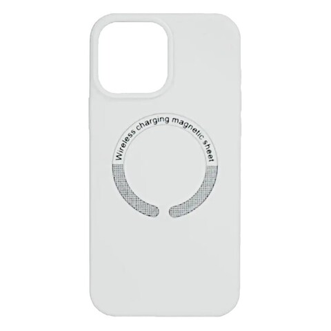 Силиконовый чехол Silicon Case с MagSafe для iPhone 14 (Белый)