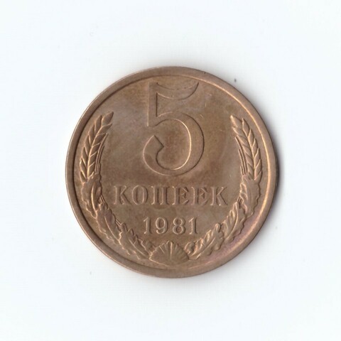 5 копеек 1981 г.  XF