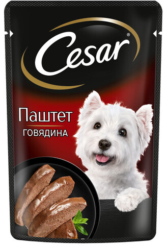 Cesar пауч для собак паштет (говядина) 80г