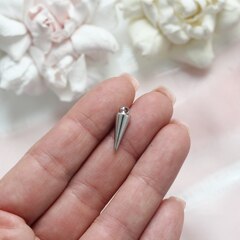 Подвеска Шип 17*6 мм, 1 шт, родий, П019