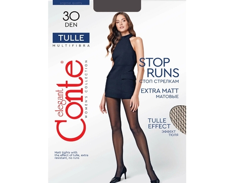 Колготки женские 30 Den Tulle, p.4 grafit Conte