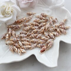 Подвеска Ракушка с позолотой 15-25 на 7-9 мм, РК052