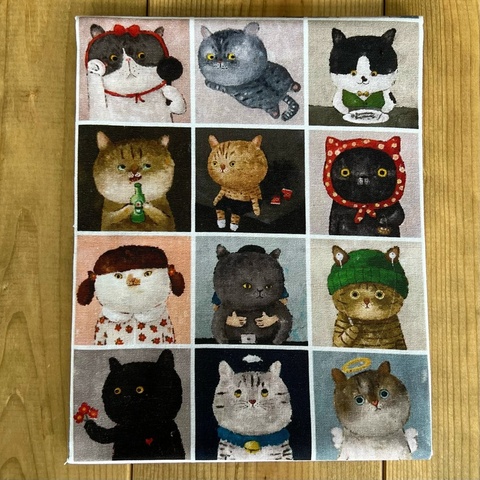 В ПУТИ, Купон 54 x110 cm, ЗАБАВНЫЕ МИНИ КОШКИ, 11 рядов 100% хлопок