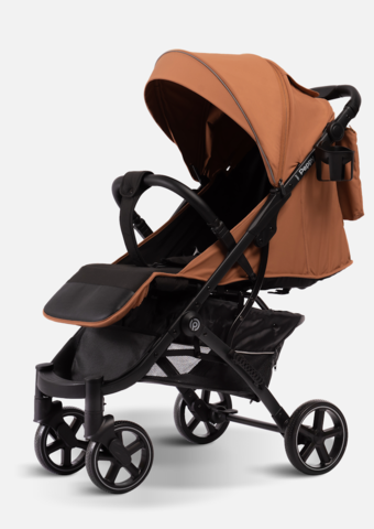 Peppy Коляска прогулочная Polo 2.0 (rose black) хром рама, сумка