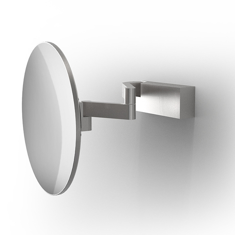 Decor Walther 0126576 Decor Walther VISION R Косметическое зеркало без подсветки 5X - Нержавеющая сталь, матовая оптика Настенный монтаж – 5-кратное увеличение