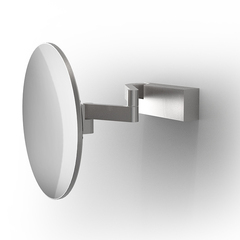 Decor Walther 0126576 Decor Walther VISION R Косметическое зеркало без подсветки 5X - Нержавеющая сталь, матовая оптика Настенный монтаж – 5-кратное увеличение фото