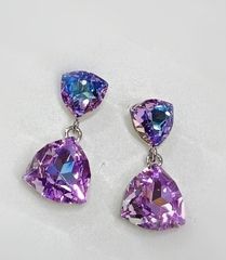 32128 - Серьги с кристаллами треугольниками