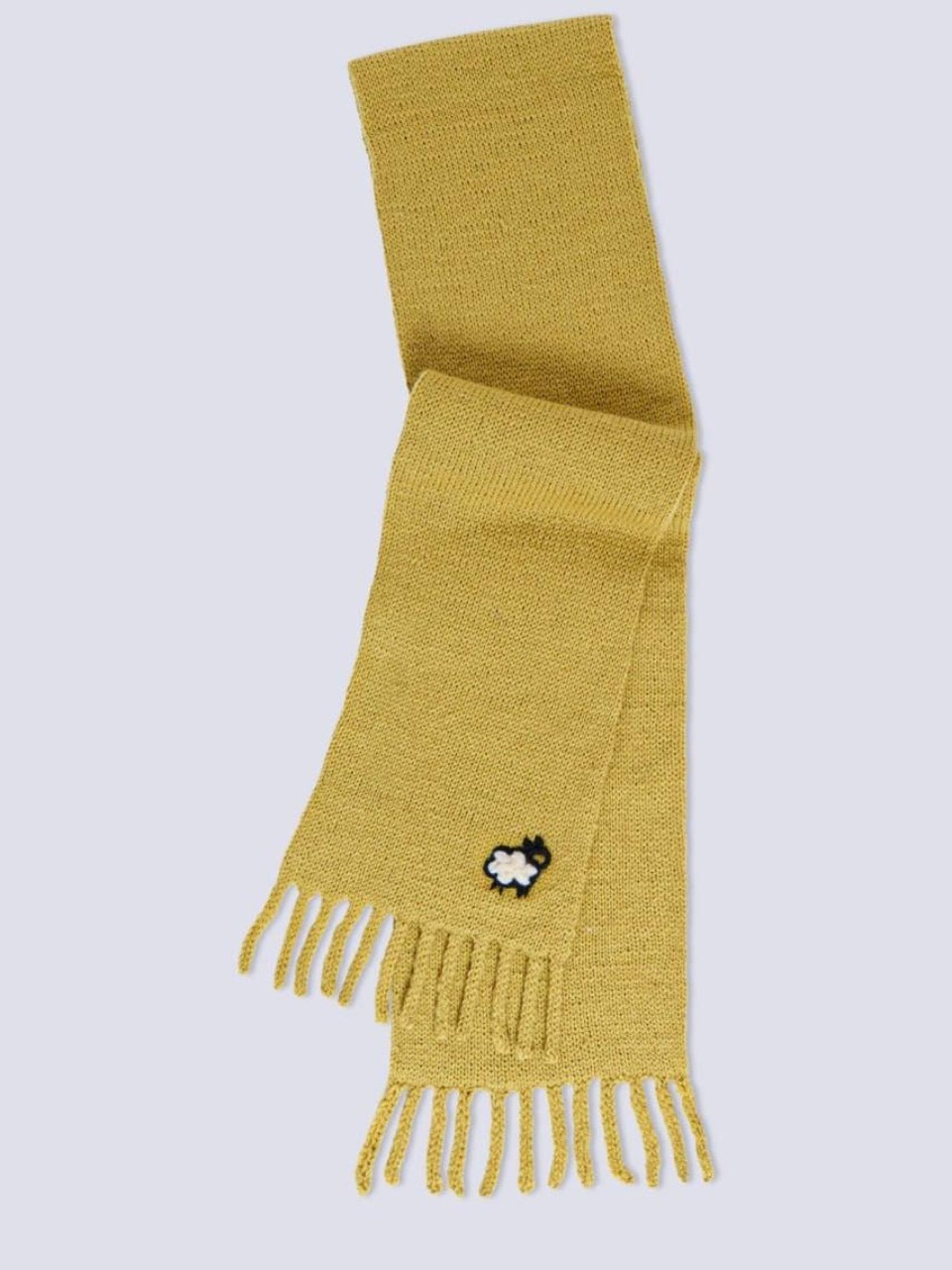 Шарф однотонный с одной овечкой липа