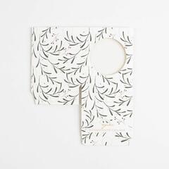 Коробка сборная одиночная, С Новым годом, Веточки, Белый, 6*7*6 см