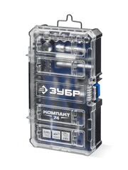 ЗУБР Компакт 74 предм., система стыковки Z-БОКС, универсальный набор инструмента,Профессионал(25283)