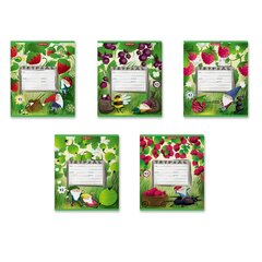 
          Тетрадь 12л., линия, Erich Krause, скрепка, блок офсет, мелован. картон "Гномики"