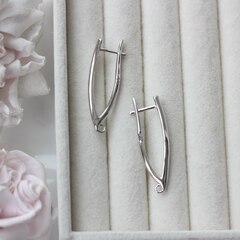 Швензы удлинённые 36*4 мм с английским замком, родий, Ш126