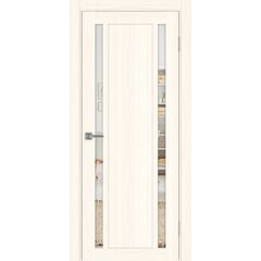 Купить Межкомнатная дверь экошпон Турин 522.212 ясень светлый остеклённая