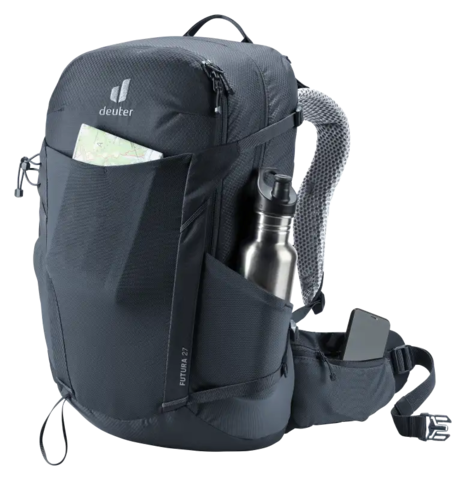 Картинка рюкзак туристический Deuter Futura 27 Black - 6