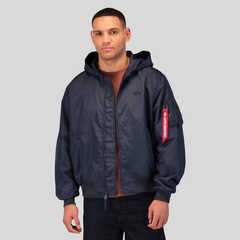 Бомбер Alpha Industries Logo L-2B Hooded Hunter Replica Blue (Синий)