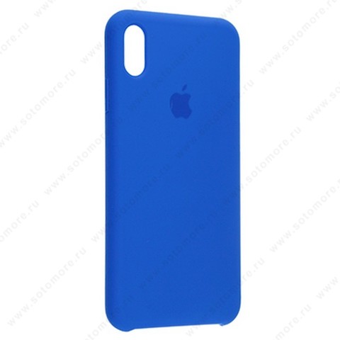 Накладка Silicone Case для Apple iPhone XS Max синий