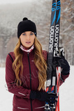 Элитный утеплённый лыжный костюм Nordski Pro Base Wine-Black женский