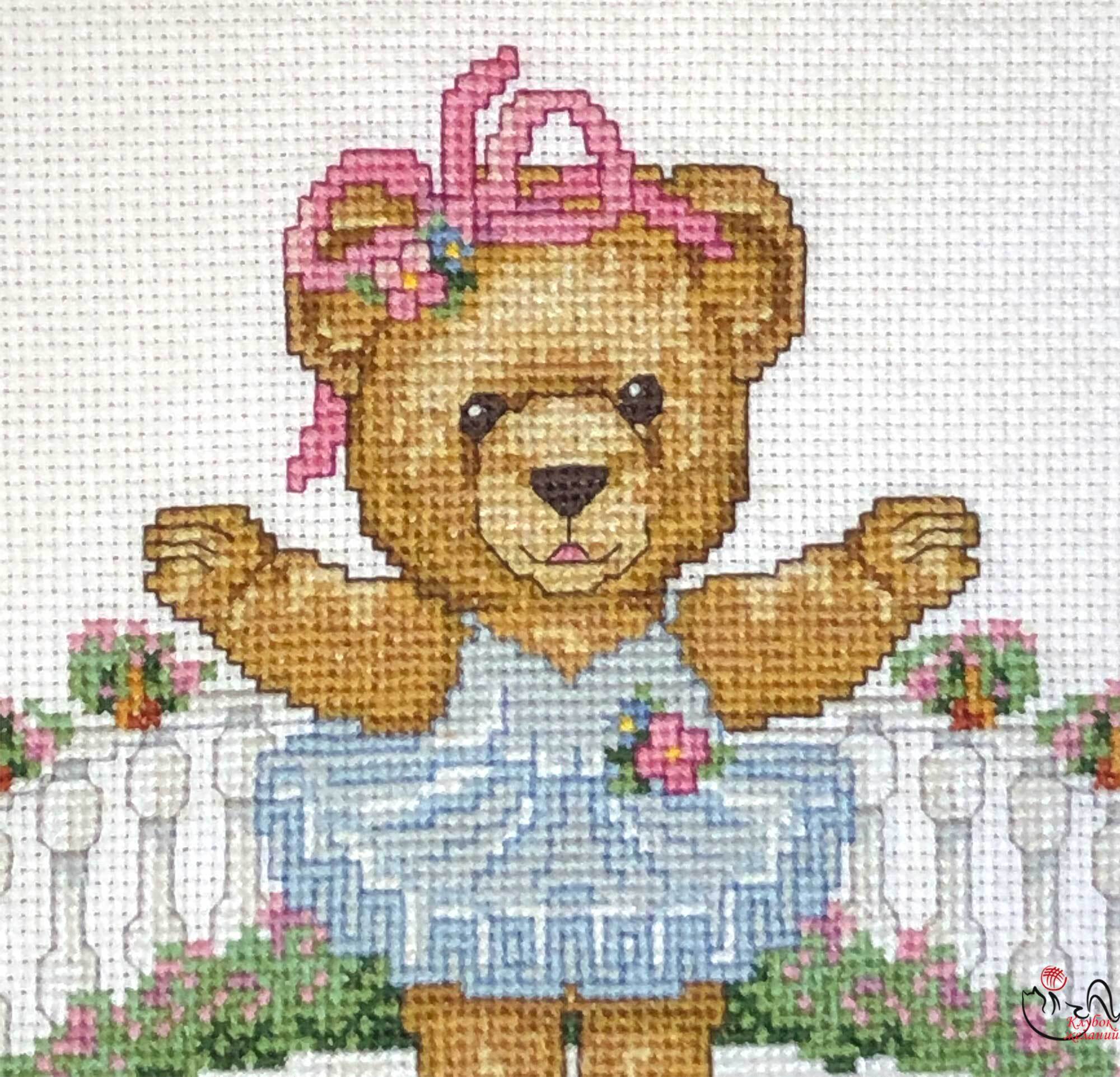 Схема вышивки крестом Объятия мишки Тедди (Teddy hugs)