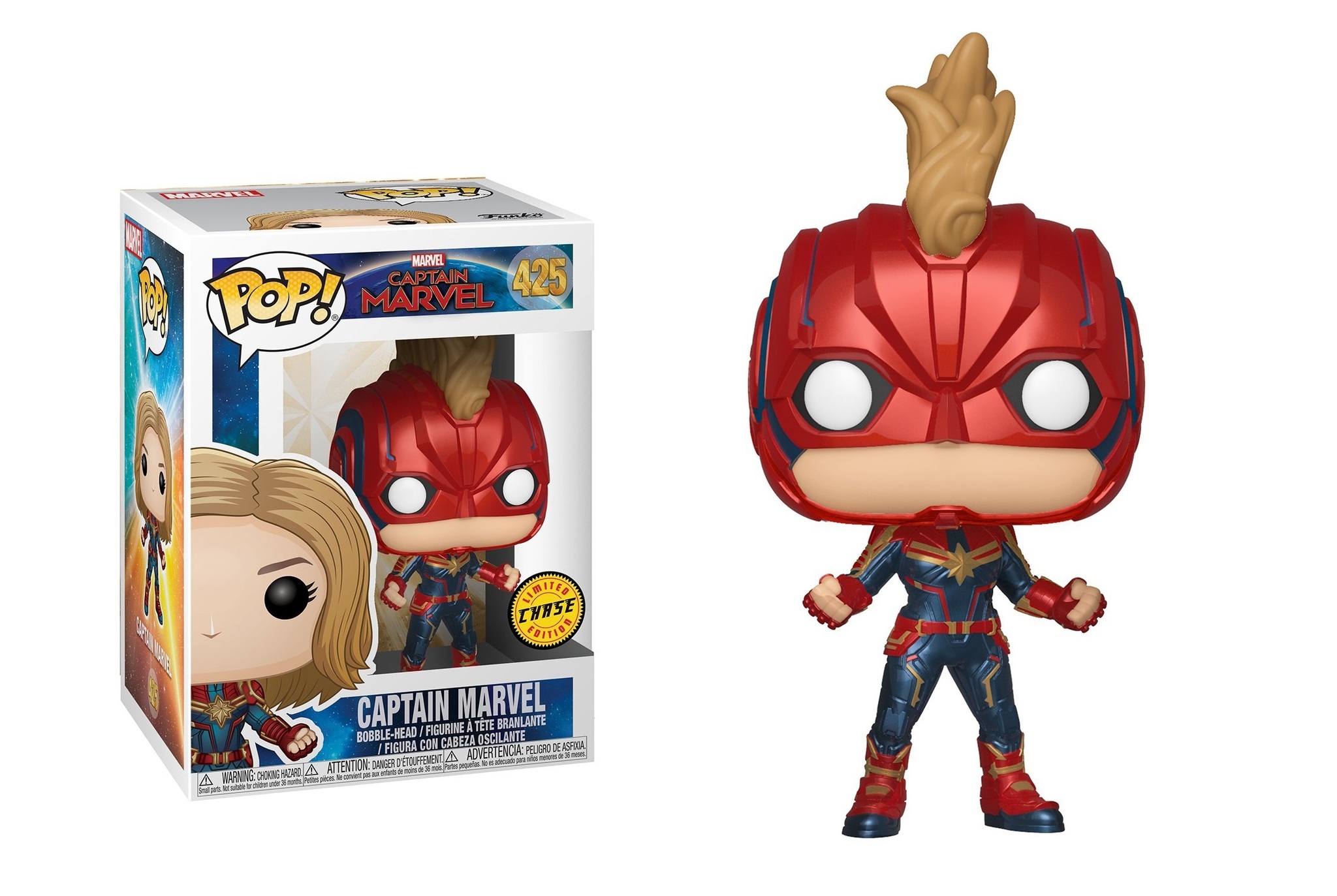 Капитан Марвел Funko POP: купить фигурку Фанко Поп Captain Marvel из фильма  в интернет магазине Toyszone.ru