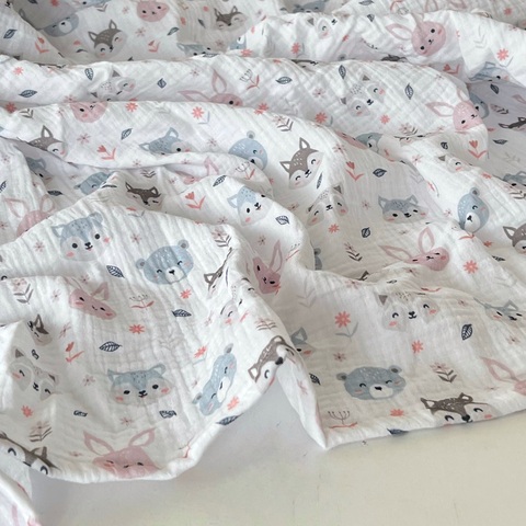 Пеленка муслин "Мордашки"