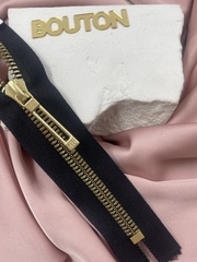 Молния металл золото, слайдер STAB, 6 мм, цвет черный 2110